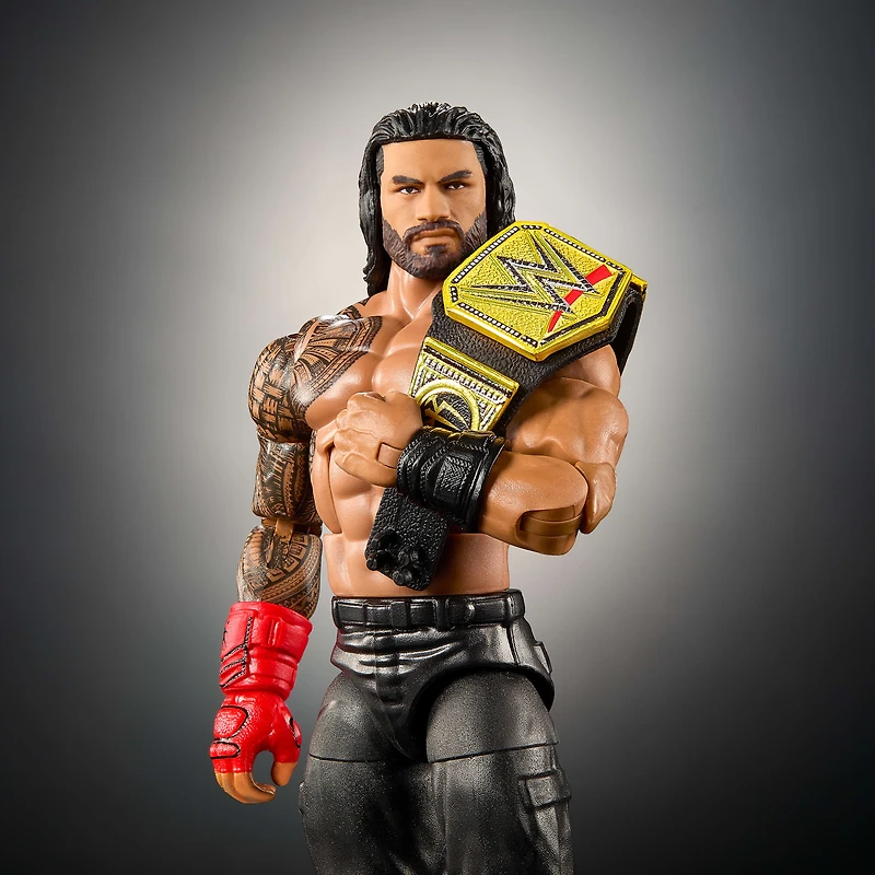 WWE Elite Roman Reigns Action Figure, Greatest Hits 2025, 6-inch Collectible with Accessories