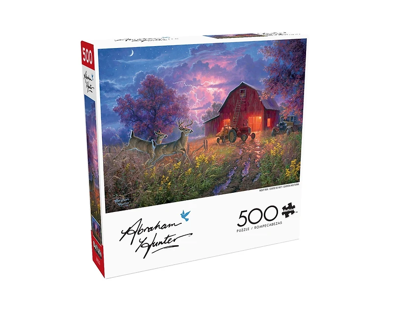 Buffalo Games Night Run 500-Piece 21.25 x 15-inch Interlocking Jigsaw Puzzle for Adults Ages 14+