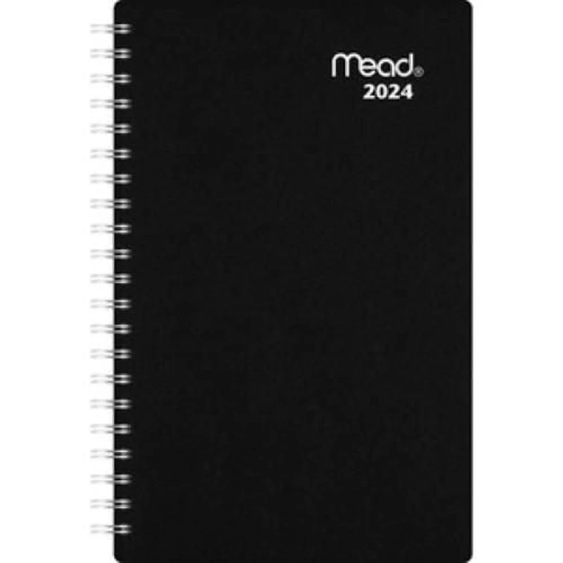 Planificateur Journalier 2024 Mead, Format Moyen Agenda hebdomadaire