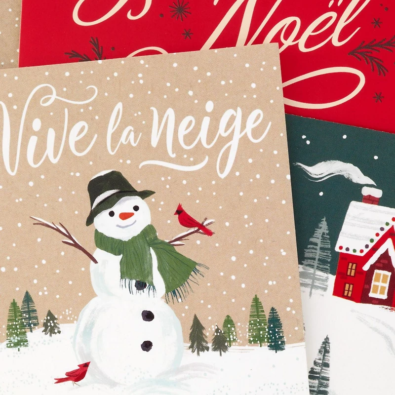 Boîte de cartes de Noël en français – Assortiment de cartes – Image Arts (Les merveilles de l'hiver), 20 cartes