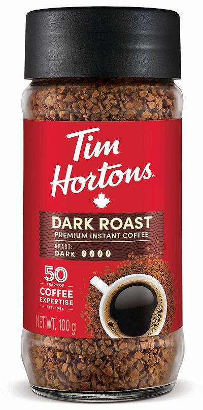 TIM HORTONS CAFÉ INSTANTANE TORRÉFACTION FONCÉE 100 GR 100g