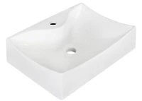 American Imaginations AI- 21,5 pouces Navire blanc de bâti de mur de W pour le forage de bâti de mur de 1 trou