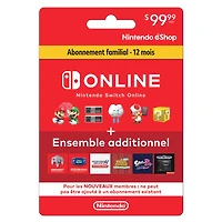 Nintendo Switch Online + ExpPack - Family Membership $99.99 (Code Numérique)