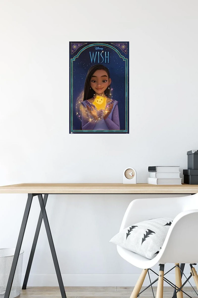 Disney Wish - Asha & Star Wall Poster, 22.375" x 34"