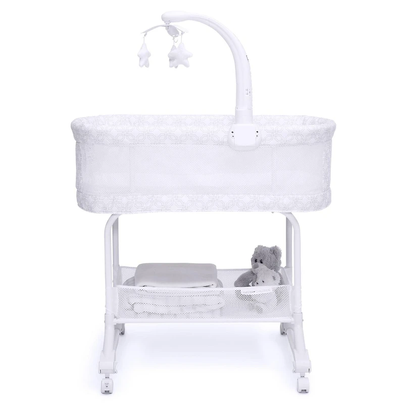 Delta Children Berceau à Bascule SleepCool  avec maille respirante, Fresco