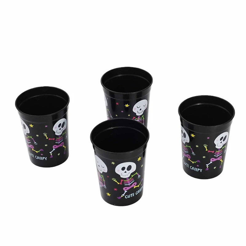 4PK TUMBLERS-SKELETO