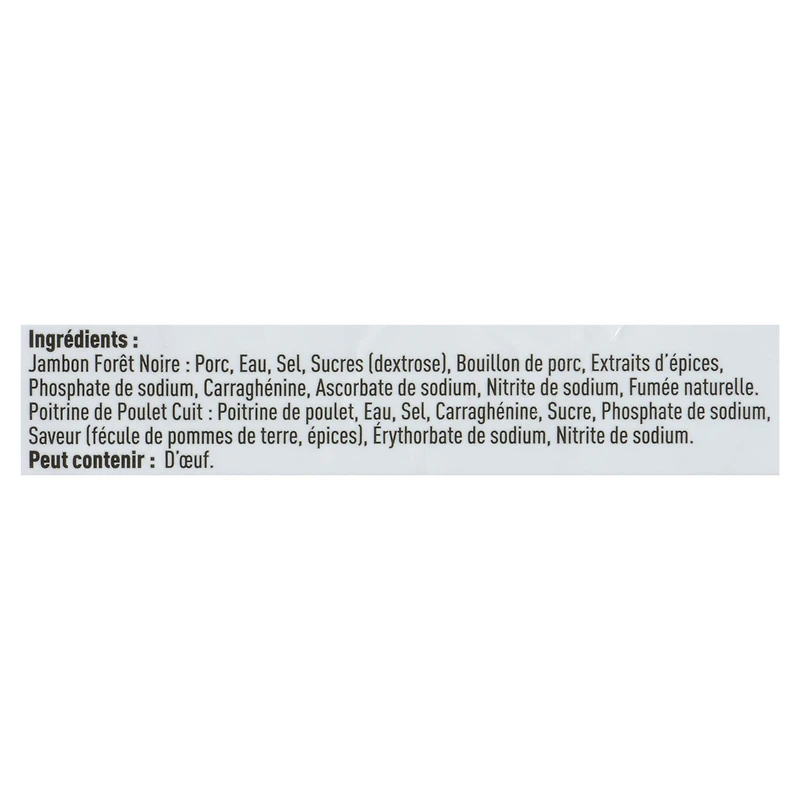 Jambon forêt noire et poitrine de poulet cuit émincé qualité Piller's 2x175g