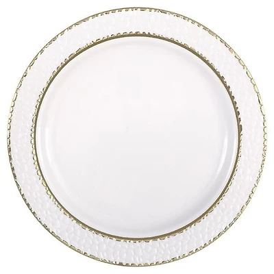 Assiettes en plastique blanc de 7,5 po