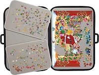 Tradeopia Boîte de Rangement Portable pour Puzzle Noir, jusqu'à 1000 Pièces, avec Plateaux de Tri et Plateau Détachable