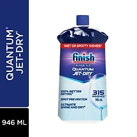 Finish Jet-Dry, Produit de rinçage pour lave-vaisselle, Quantum, 946 ml, Agent de rinçage pour lave-vaisselle et agent de séchage 946 ml