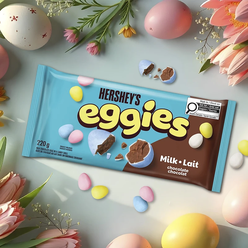 Hershey's Eggies Milk Chocolate 220g, 36pk, Hershey Eggies 220g