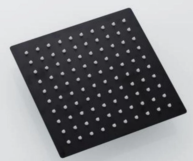 DROP Bath and Kitchen 10" x 10" Square Rainfall Shower Head  in Black Color - DR091037