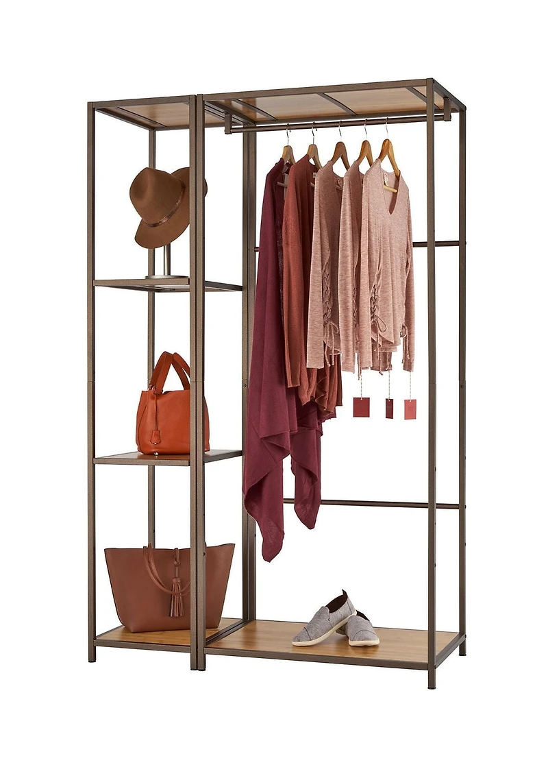 TRINITY Modular Bamboo Closet Organizer | 2-Piece Set