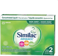 Similac Advance Step 2 Non-GMO Baby Formula, Infant Formula, Concentrated Liquid, 6-24 Months, 12x385 milliliters, 12 x 385 mL