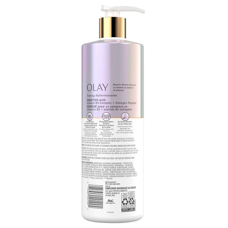Lotion pour le corps raffermissante et hydratante Olay avec collagène, pompe de