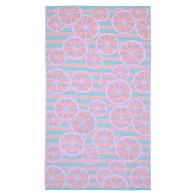 Serviette de plage en coton Agrumes HOMETRENDS