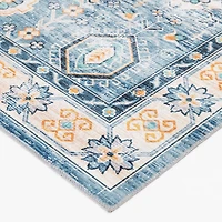 Tommin Blue and Yellow Woven Area Rug