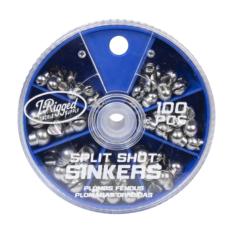 J-Rigged Tackle Supply Removable Split Shot Sinker Assortment
