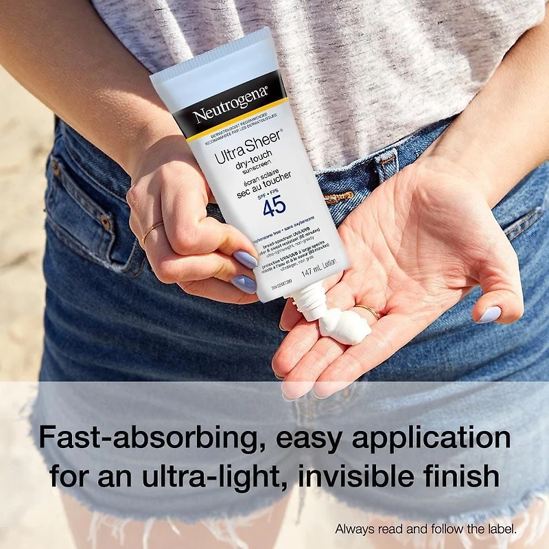Écran solaire Neutrogena Ultra Sheer Sec au toucher FPS 45 147ml