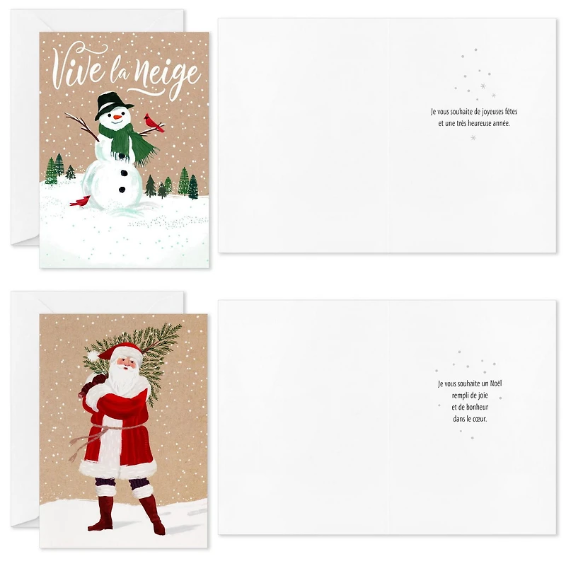 Boîte de cartes de Noël en français – Assortiment de cartes – Image Arts (Les merveilles de l'hiver), 20 cartes