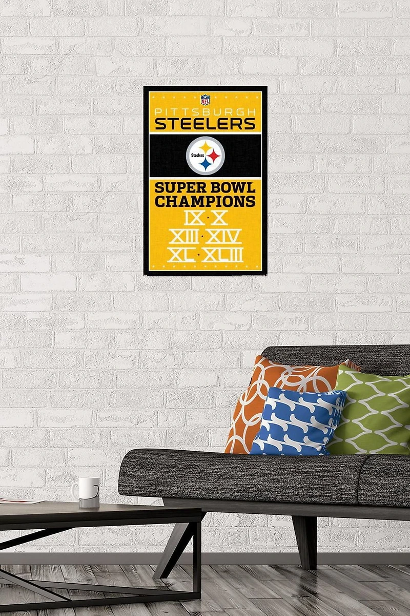 NFL Pittsburgh Steelers - Champions 13 Wall Poster