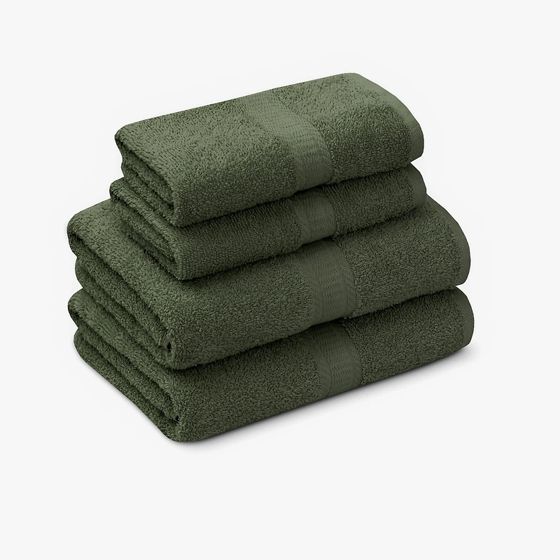 Mainstays 4pk Bundle Set - 2 Hand Towels, 2 Bath Towels, Towel Bundle Set - Measuring 27x52'' & 16x26''
