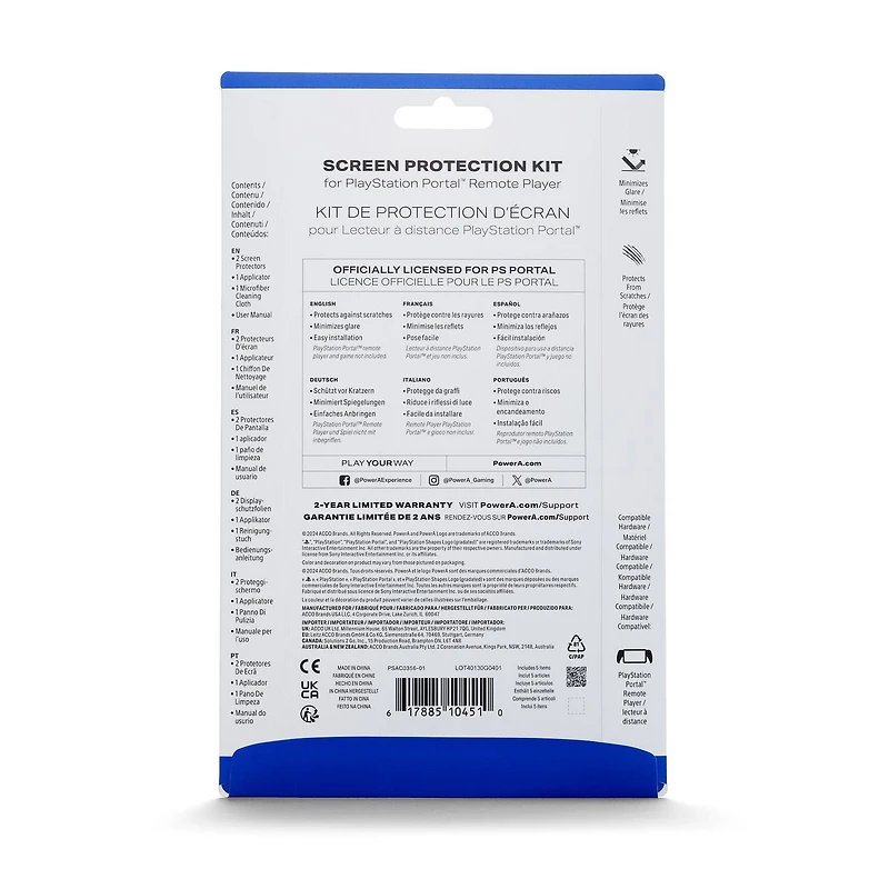 PowerA Screen Protection Kit for PlayStation Portal™ Remote Player
