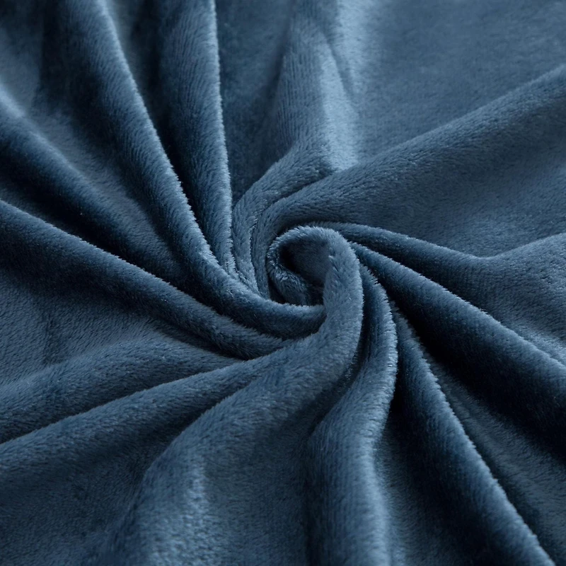 Couverture en peluche Mainstays bleu marine