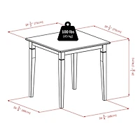 Winsome Kingsgate Dining Table Routed with Tapered Leg - 94133