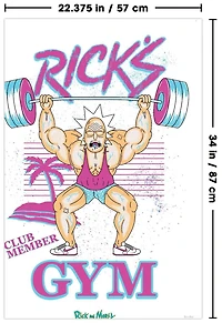 Rick And Morty - Rick's Gym Wall Poster, 22.375" x 34"
