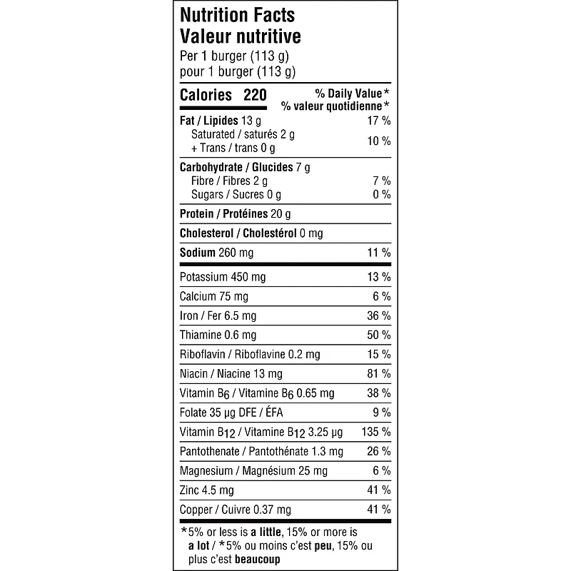 Beyond Meat Burger Végétal avec Huile d’Avocat, 2 Unités 226g
