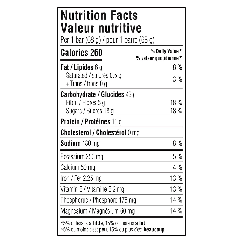 CLIF BAR, Blueberry Almond Crisp Flavour Energy Bar, 70% Organic Ingredients, No Artificial Flavours, 68 g (Pack of 6)