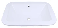 American Imaginations 21.75-in. W Drop In White Bathroom Vessel Sink Set For Deck Mount Drilling AI-31574
