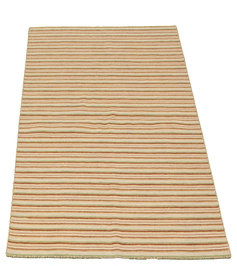 ECARPETGALLERY 5'1" x 6'11" Flat-weaves & Kilims Manhattan Hand Made Area Rug for Living Room, Dining Room and Bedroom in Ivory
