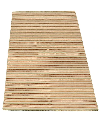 ECARPETGALLERY 5'1" x 6'11" Flat-weaves & Kilims Manhattan Hand Made Area Rug for Living Room, Dining Room and Bedroom in Ivory