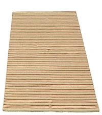 ECARPETGALLERY 5'1" x 6'11" Flat-weaves & Kilims Manhattan Hand Made Area Rug for Living Room, Dining Room and Bedroom in Ivory