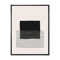 Designart Minimal Geometric Lines And Squares VIII FLOAT FRAME WALL ART