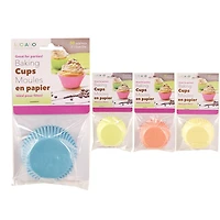 Luciano Housewares Moules à muffins en papier sulfurisé 50 pièces, multicolore, paquet de 12