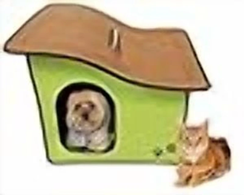 Maison pliante pour animaux de compagnie Penn-Plax avec toit en pente rouge