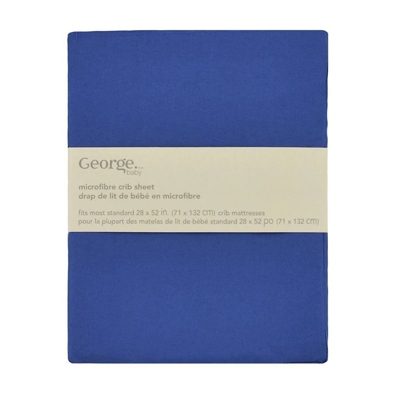 George Microfibre Crib Sheet, 28 x 52 in