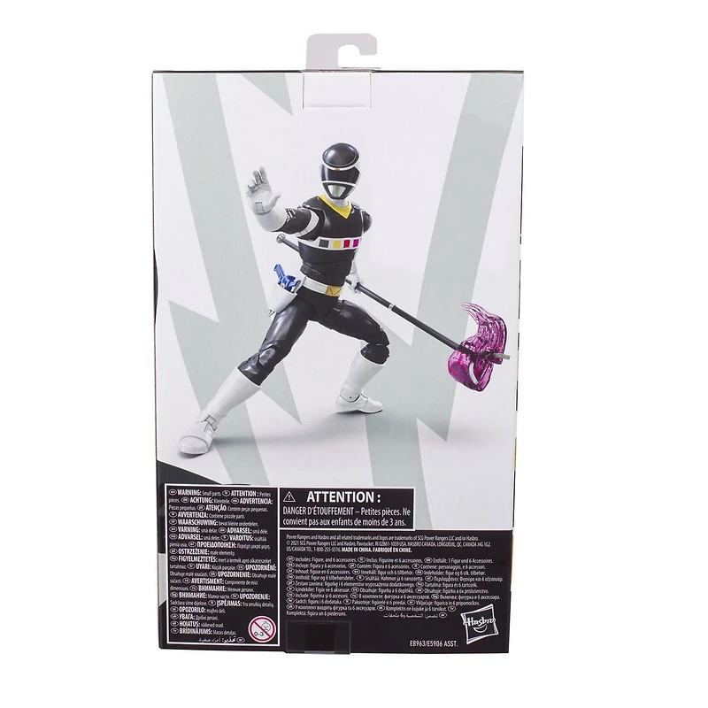 Power Rangers Lightning Collection In Space Black Ranger 6-Inch Premium Collectible Action Figure Toy with Accessories