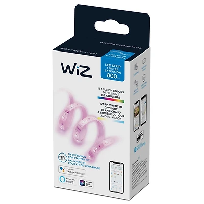 WiZ Kit de rallonge de 1 m pour bandeau lumineux à LED Smart Color et Tunable White (2200-6500K)