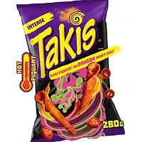Croustilles de tortilla roulées Takis au chili piquant du dragon
