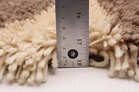 ECARPETGALLERY Timeless Beige, Brown Shag 5'0" x 7'0"