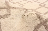 ECARPETGALLERY Tapis Noué à la Main pour Salon, Salle à Manger et Chambre à Coucher Marocain Collection Tangier 4'11" x 7'8" en Ivoire