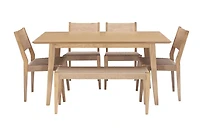 Parisi 6-Piece Dining Set, Natural