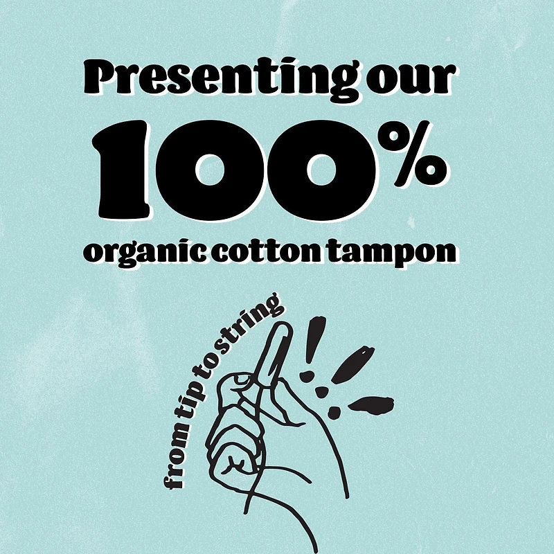 Tampons biologiques à absorptivité régulière sans applicateur