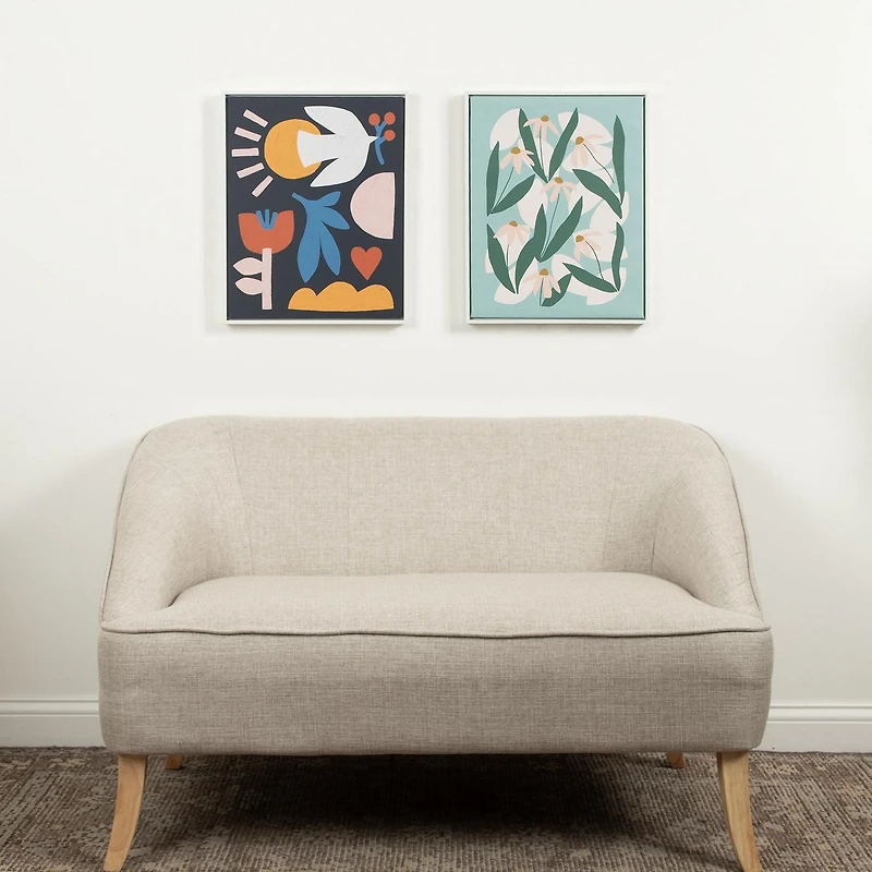 hometrends Serenna Rudbeckia Canvas Framed Art