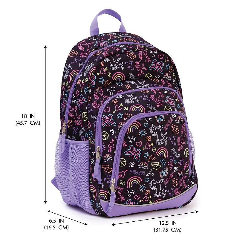 Jetstream Multi-Compartment Backpack with Front Pockets & Mesh Sides, School Back Pack