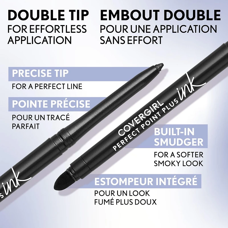 COVERGIRL Perfect Point Plus Ink Gel traceur pour les yeux, hautement pigmenté, longue tenue, formule végétalienne Vitamine E et au céramide